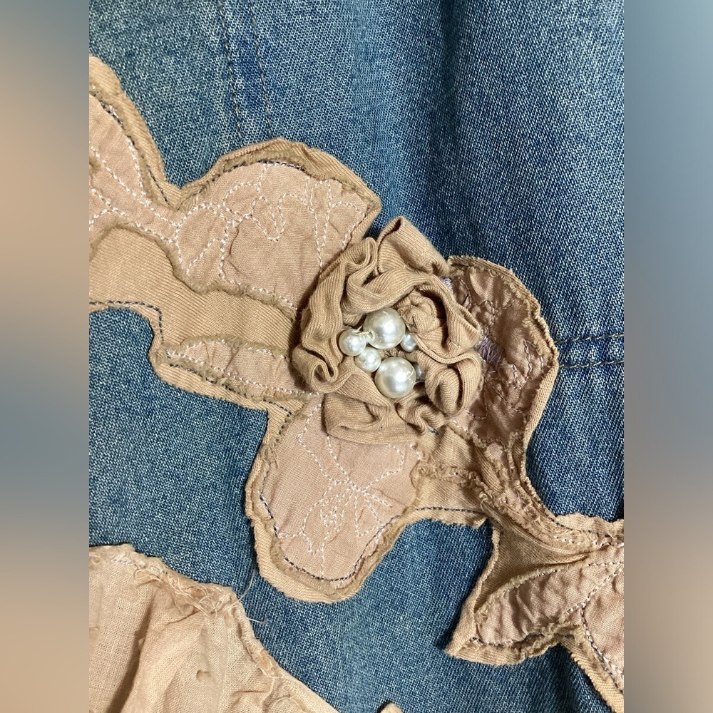 Upcycled Patchwork Bloomers One Size S-L Reworked Boho Hippie Frayed OOAK Unique - Picture 11 of 16